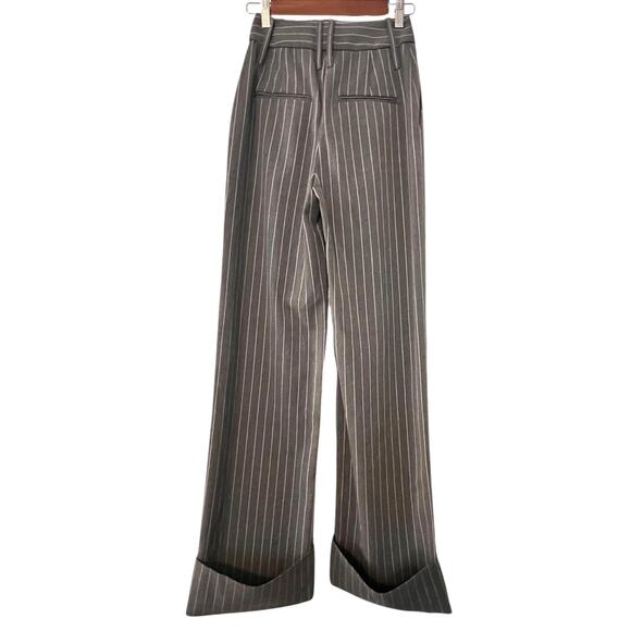 NOT FOR SALE Helsa Pinstripe Cuffed Trousers Pants •• Grey $298 Reformation Fr - Picture 9 of 16